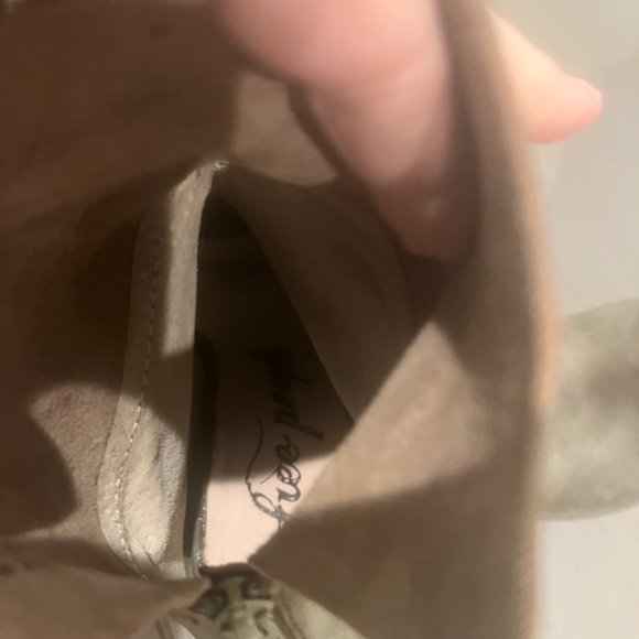 Free People Golden Road Open Toe Bootie In Moss - Picture 8 of 9